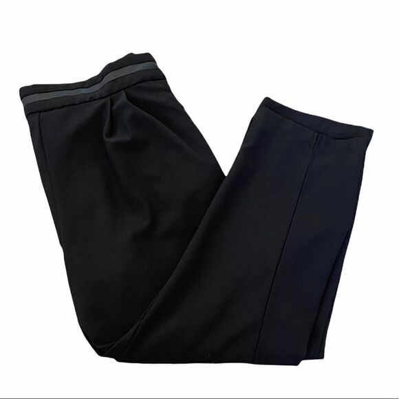 MARK Black Elastic Waist Faux Leather Trim Pant XL - Picture 1 of 9